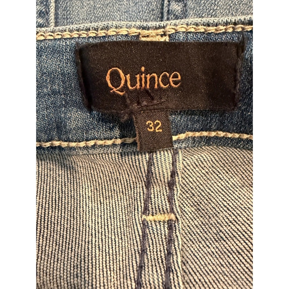 Quince High Rise Skinny Jeans Women 32 Seaside Blue Denim NWT Minimalist Tencel - Picture 6 of 12